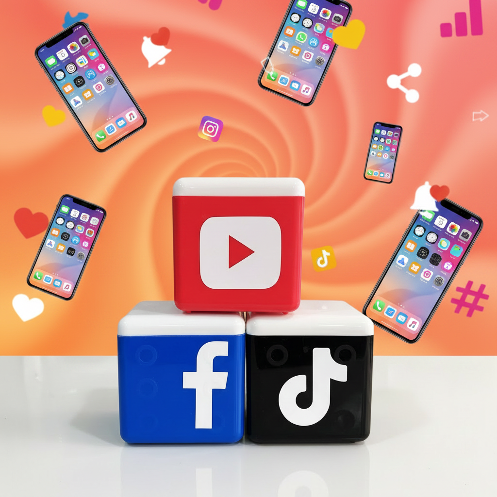 Dulcero Cubo Contenedor Redes Sociales