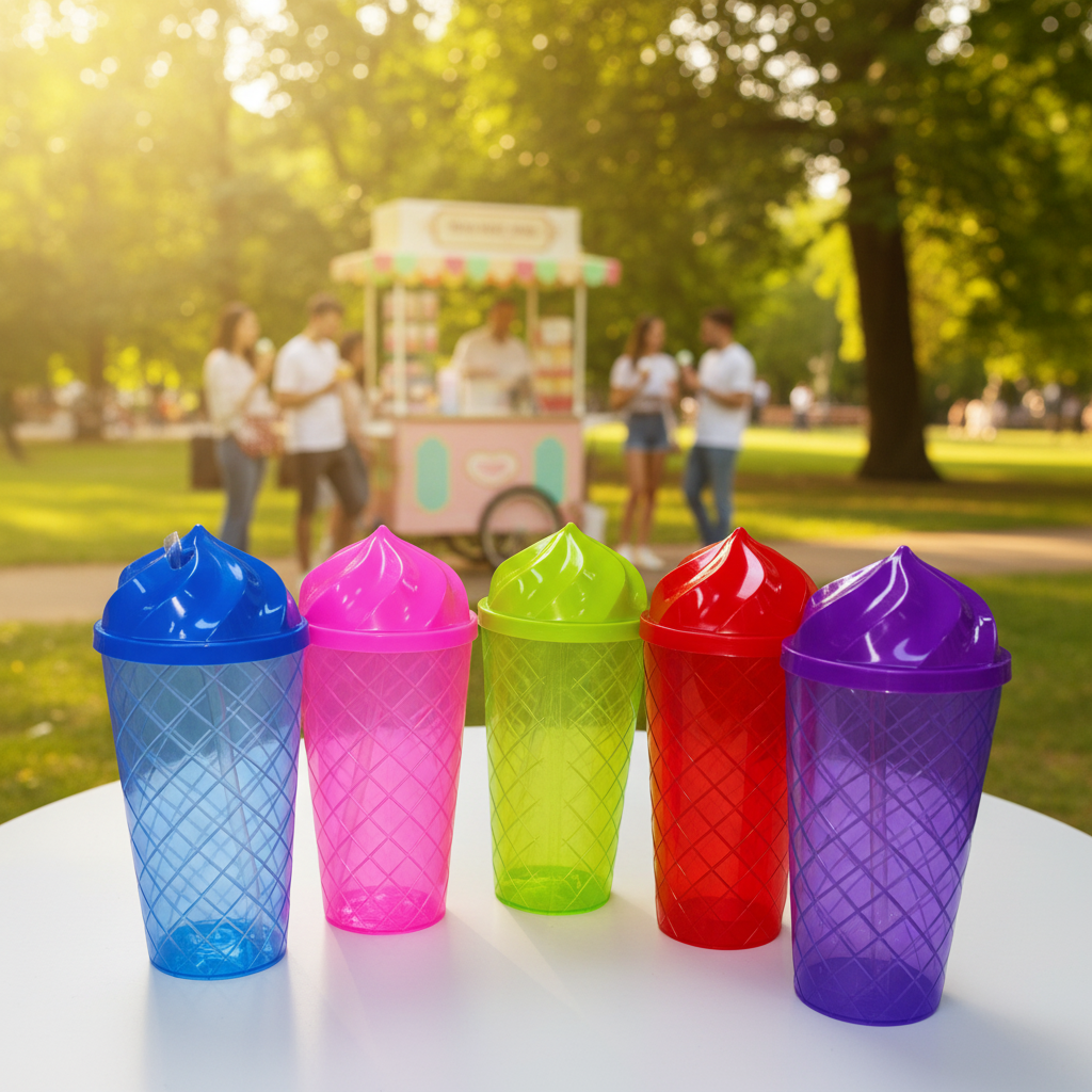 Vaso de Helado con Popote 700ml