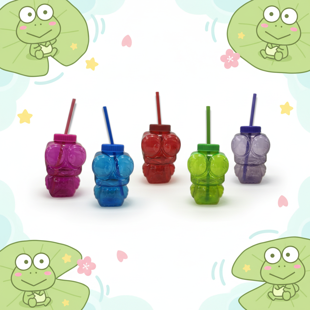 Vaso Keroppi con Popote 750ml