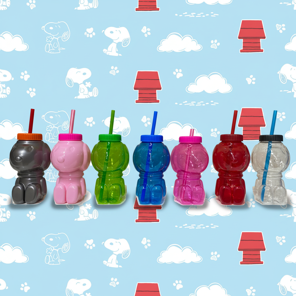 Vaso Snoopy con Popote 1L