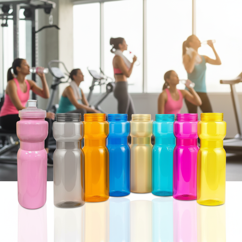 Botella Deportiva/Sport en Cilindro con Chupón 950ml