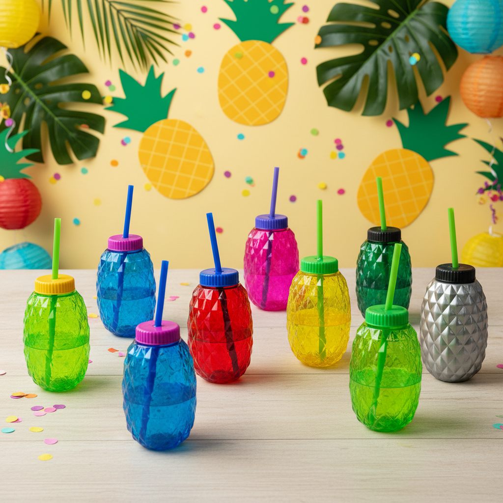 Vaso para Bebidas de Piña de Colores 1L