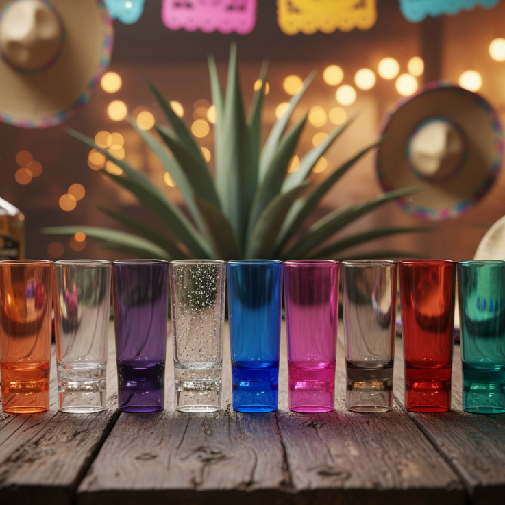 Vaso Tequilero de Plastico 60ml Shots de Colores