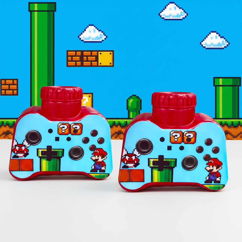 Botella Control Super Mario con Popote
