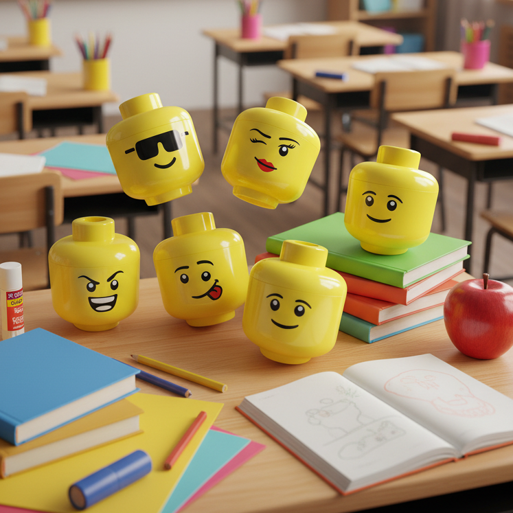 Dulcero Cabeza de Lego Emoji