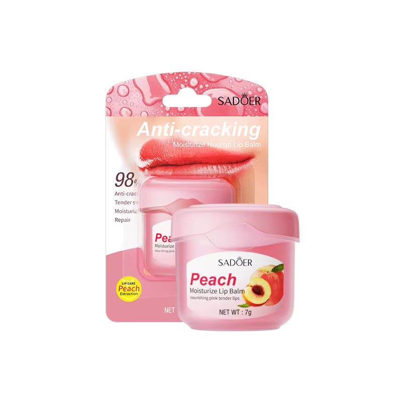 Balsamo labial en tarro con extracto de melocotón Sadoer 7g