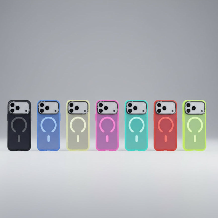 Funda Case Kimo Aura Clear para iPhone Transparente y Delgada con MagSafe, Protección Antiamarillamiento y Bordes Reforzados