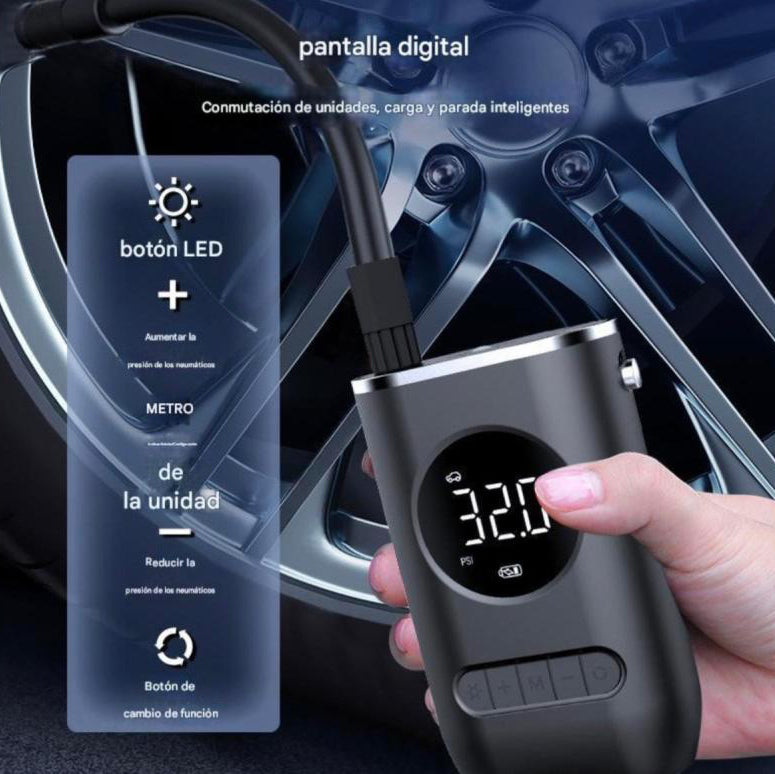 Compresora de Aire Recargable con Display