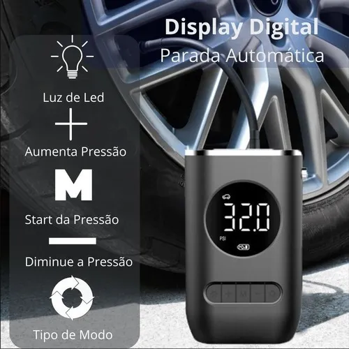 Compresora de Aire Recargable con Display