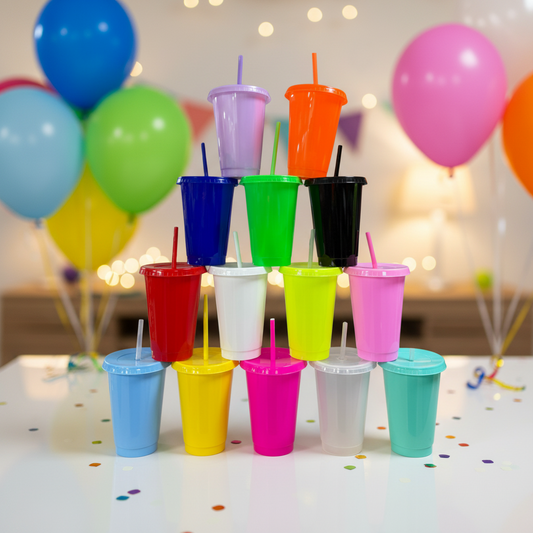 Vaso Chico con Popote 500ml