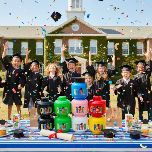 Dulcero Cabeza de Lego GRAD Colores con Birrete, Ideal para Graduaciónes