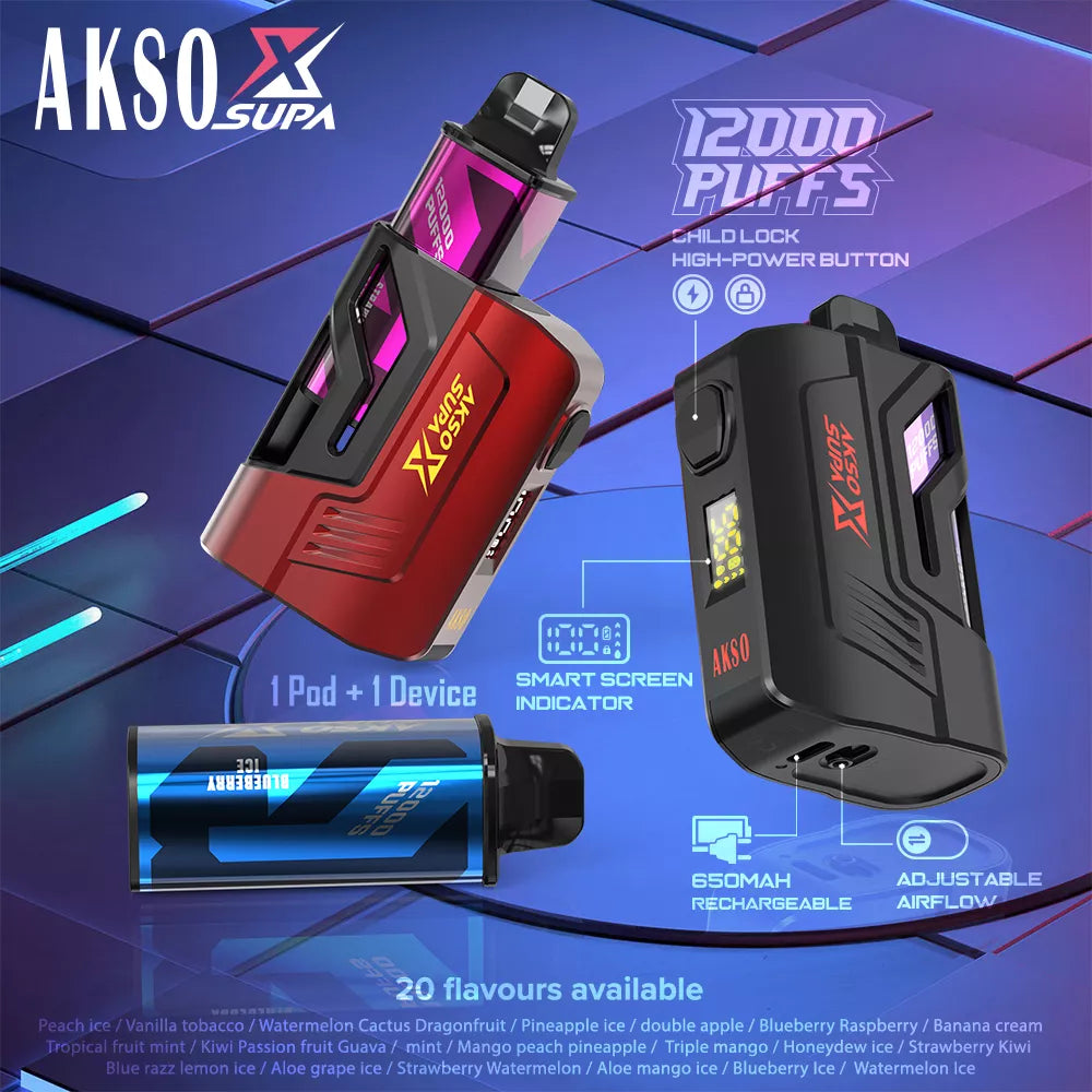 Akso Supa X - 12,000 Puffs