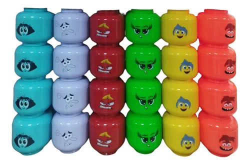 Cabeza Tipo Lego Intensamente (17 x 20 cm)