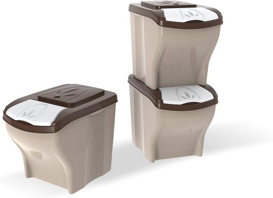 Contenedor de Alimento para Mascotas Importado - Set de 3 Piezas (20 Lts c/u)