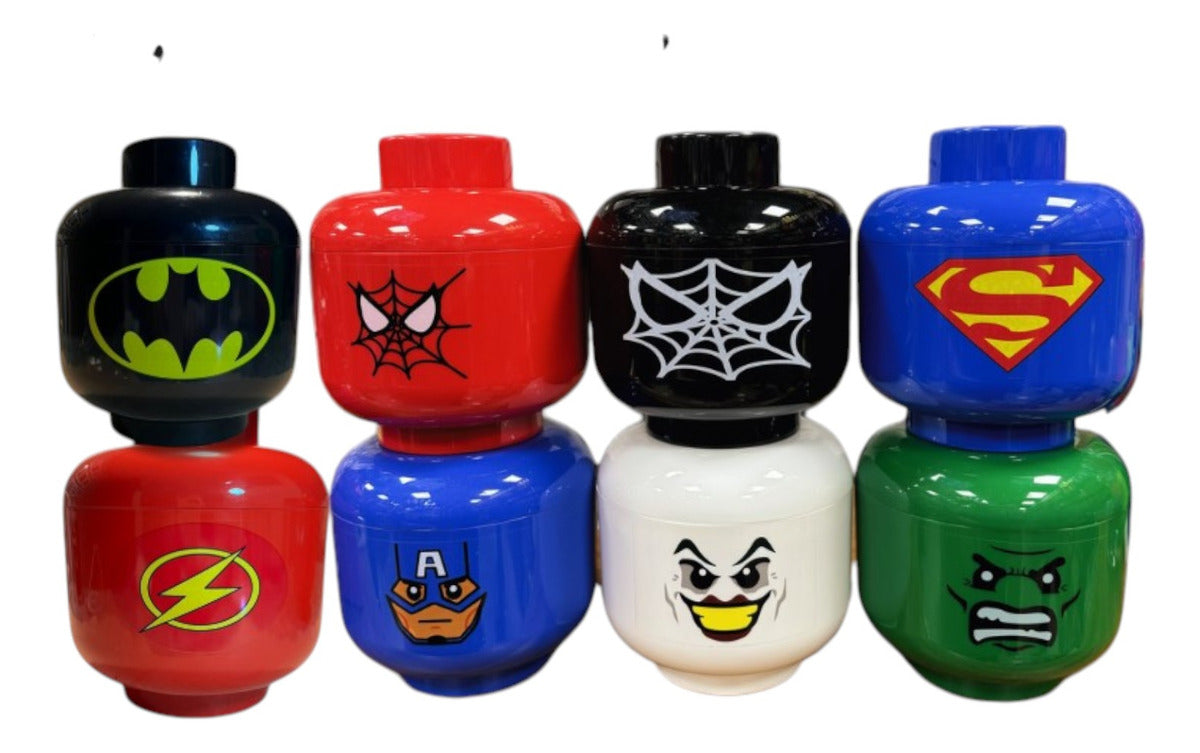 Cabeza Tipo Lego Super Héroes (17 x 20 cm)