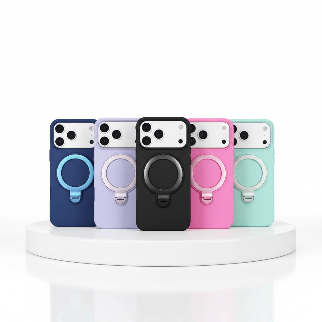 Funda Case Kimo Loop para Android, Delgada con Anillo Soporte Giratorio 360, Protector de Cámaras y MagSafe