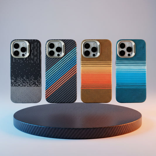 Funda Case Kimo Carbon Elite para iPhone y Android con Textura Tipo Fibra de Carbono, Diseño Delgado y Protección Reforzada