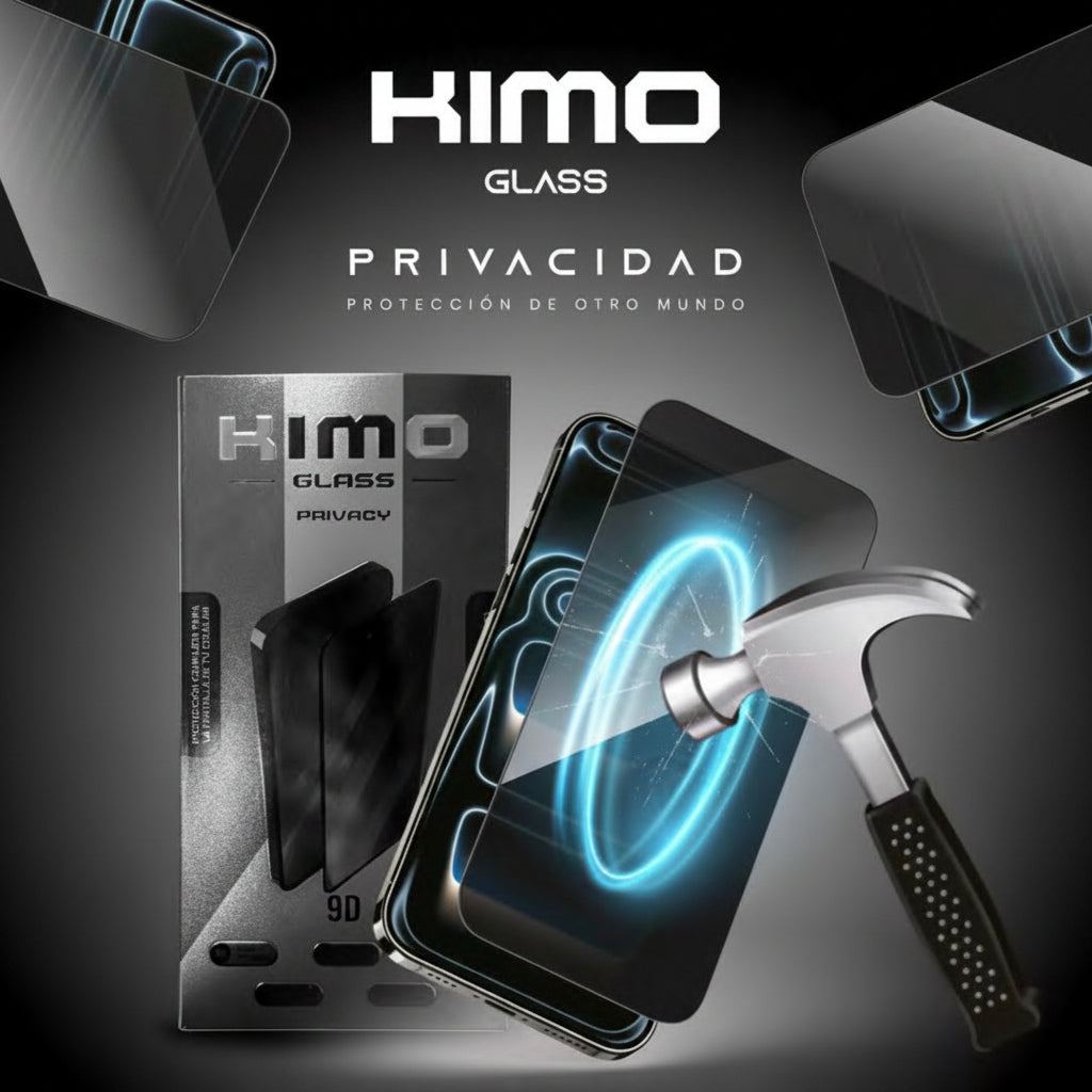 Mica de Privacidad Space Glass para iPhone y Android de Cristal Templado 9H con Protección para la Vista, Pantalla Irrompible, Antihumedad y Alta Sensibilidad