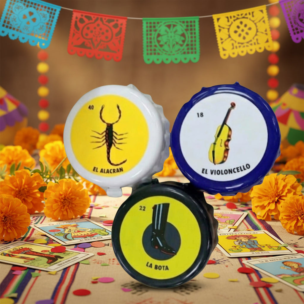 Botanero Corcholata Mexa Loteria con Sticker