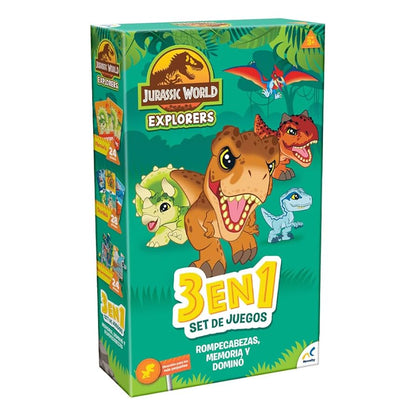 3 en 1 Jurassic World - Juego de Mesa