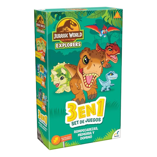 3 en 1 Jurassic World - Juego de Mesa