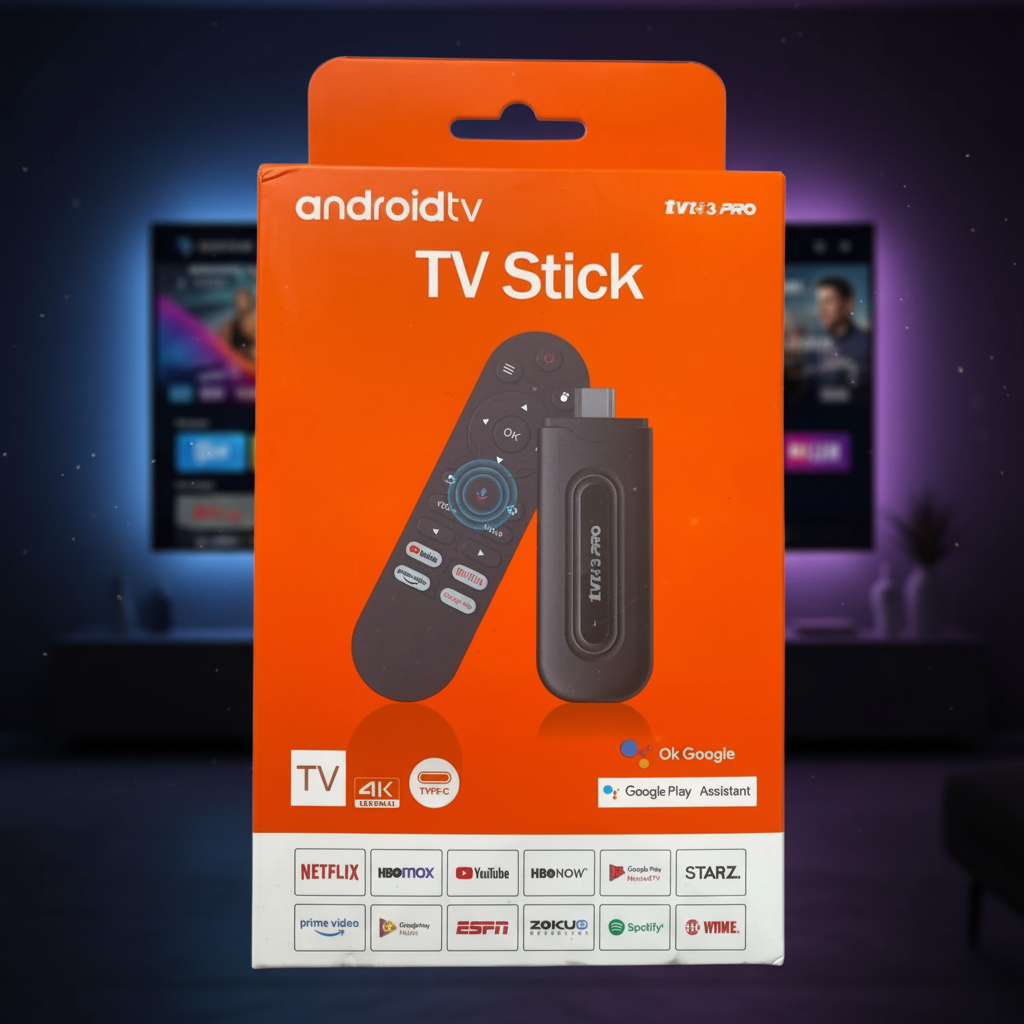 Fire TV Stick Android TV 4K Ultra HD con Google Play Assistant