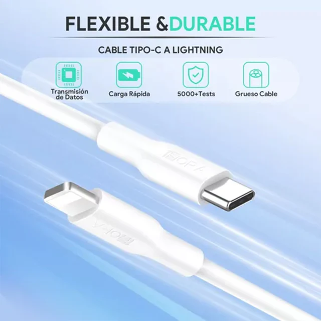 Combo Cargador C a Lightning 20W - 1 Hora
