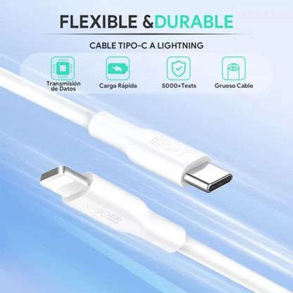 Combo Cargador C a Lightning 20W - 1 Hora