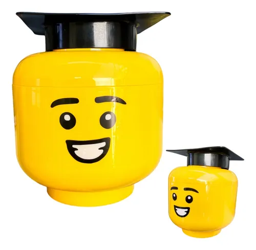 Cabeza Tipo Lego Birrete - 17 x 20 cm
